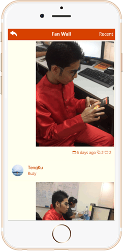 IWH Apps Fan Wall feature
